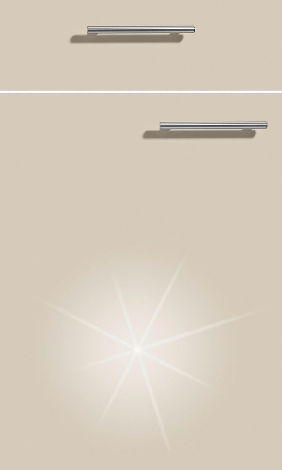 Express Doppelblock Star hellgrau Lacklaminat Hochglanz B/T/L: ca. 280x60x150 cm Star - hellgrau (280,00/150,00cm) - Express