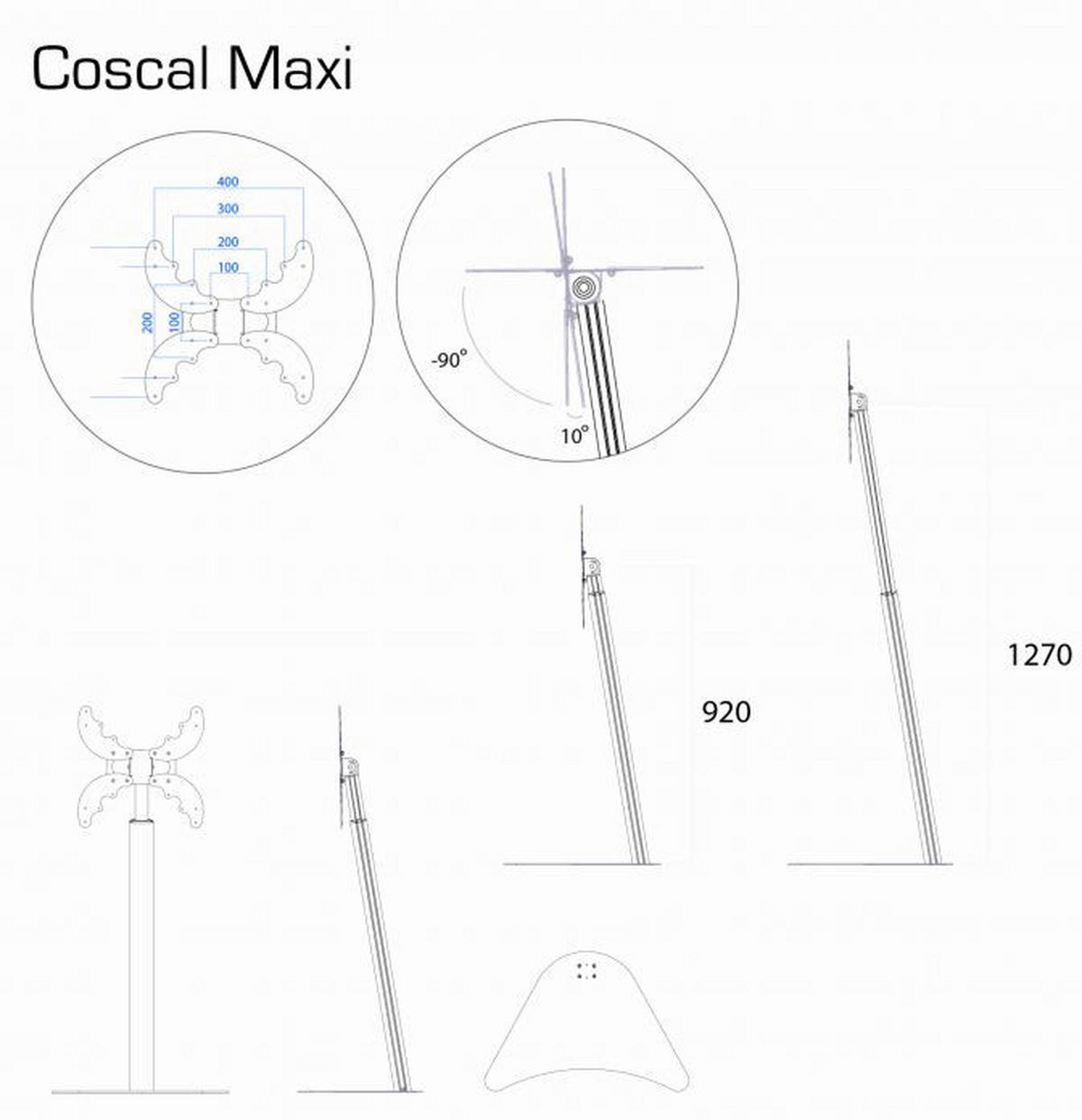 VCM TV-Ständer silber schwarz TV-Ständer Coscal - schwarz/silber - VCM