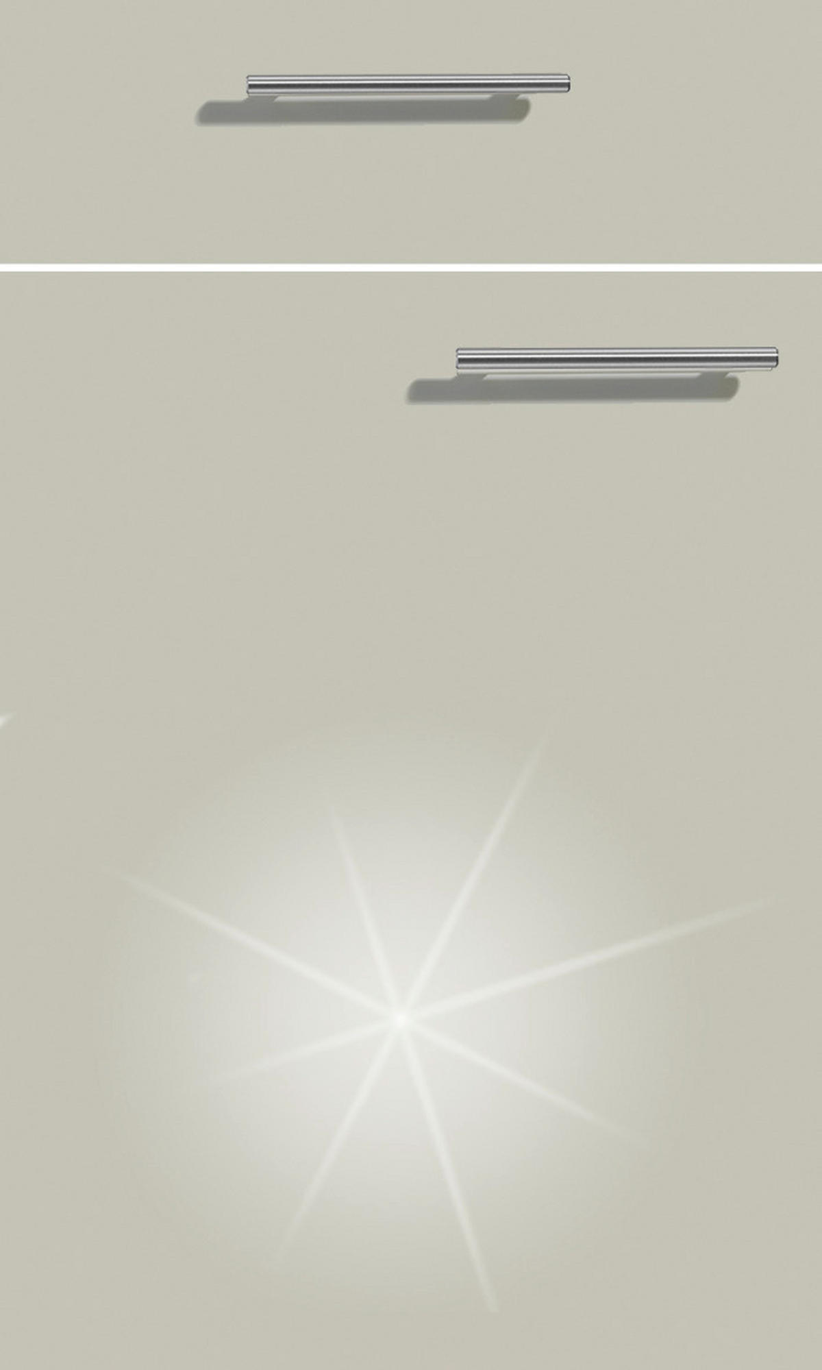 Express Doppelblock Star hellgrau Lacklaminat Hochglanz B/T/L: ca. 280x60x150 cm Star - hellgrau (280,00/150,00cm) - Express