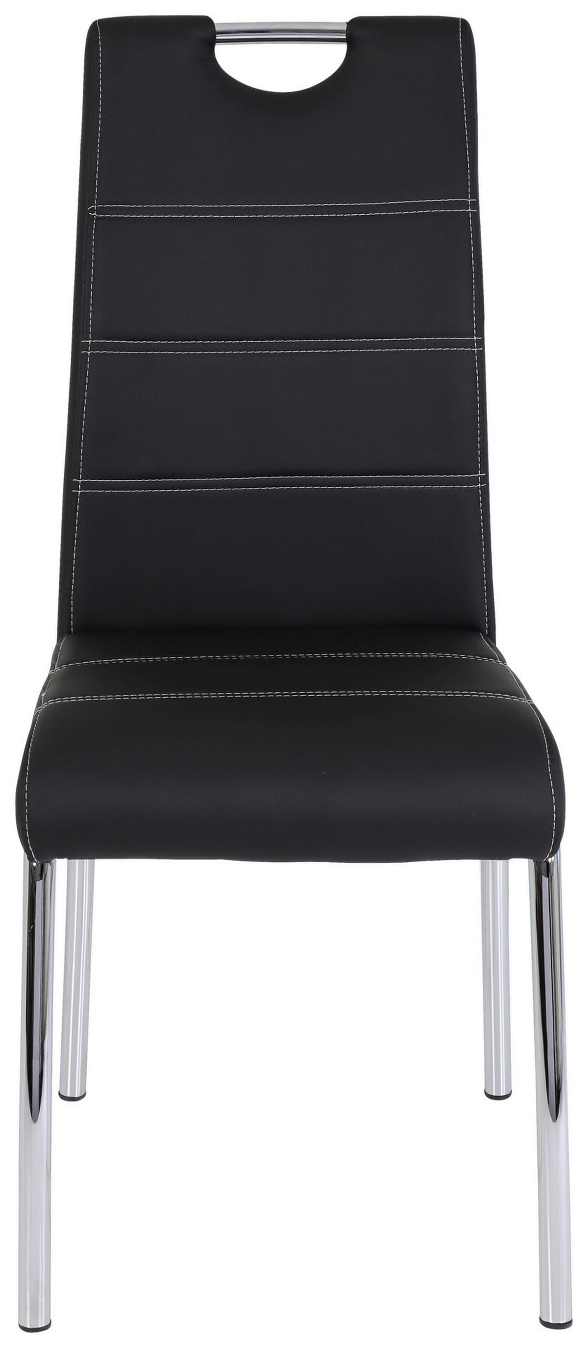 Stuhl Susi 4er Set schwarz Kunstleder B/H/T: ca. 44x98x61 cm Susi 4er Set - schwarz (44,00/98,00/61,00cm) - Hela