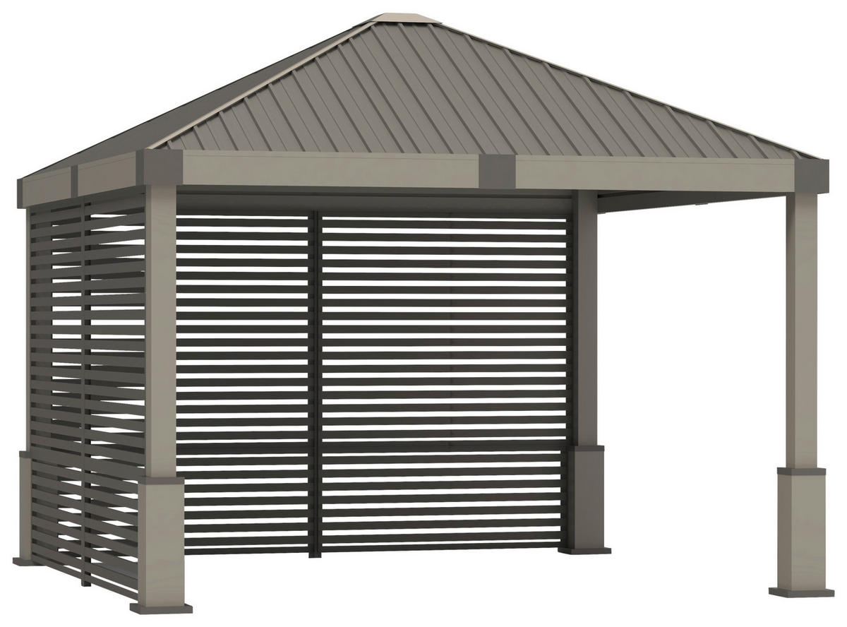 Sojag Pavillon Nanda champagner Aluminium B/H/L: ca. 363x313x363 cm Nanda - champagner/taupe (363,00/363,00/313,00cm) - Sojag