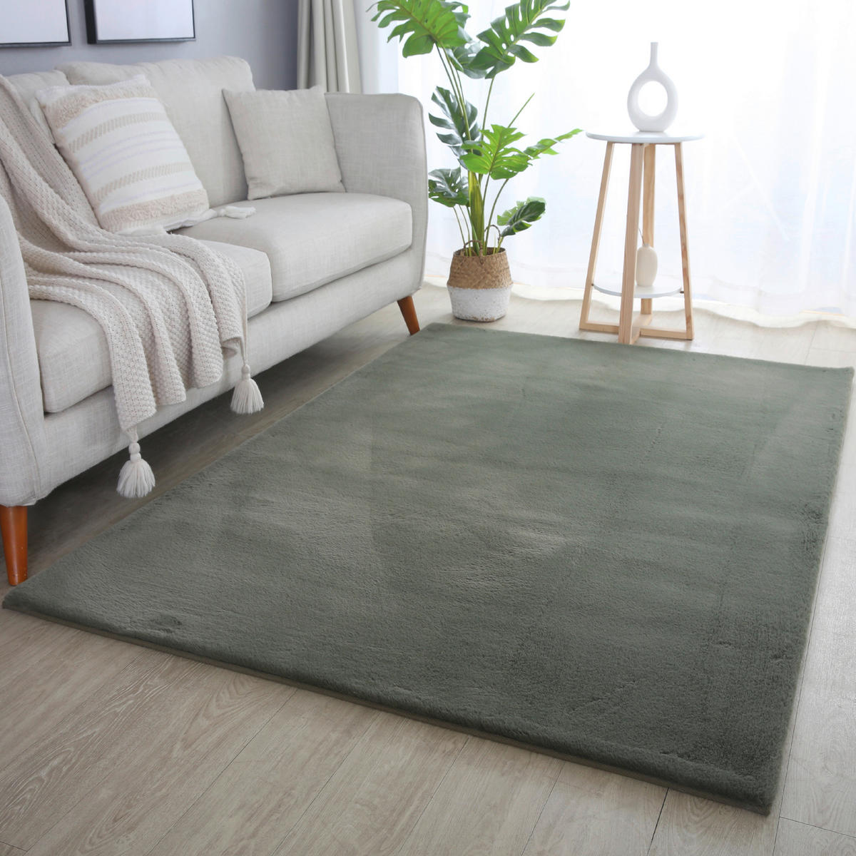 Ayyildiz Teppich POUFFY grün B/L: ca. 60x110 cm POUFFY - grün (60,00/110,00cm) - Ayyildiz