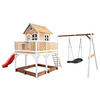 AXI Spielhaus Liam braun B/H/L: ca. 613x291x277 cm Liam - braun/weiß (277,00/613,00/291,00cm) - AXI