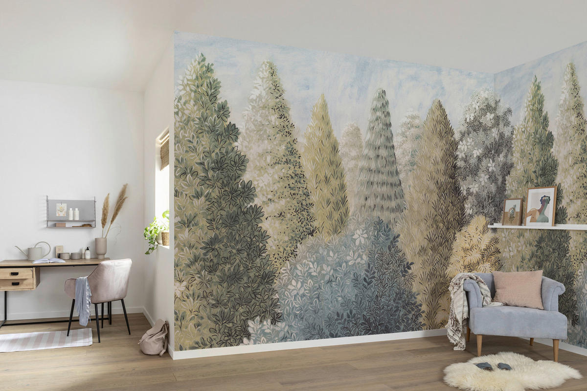 Komar Fototapete Painted Woods B/L: ca. 400x250 cm Painted Woods - (400,00/250,00cm) - Komar