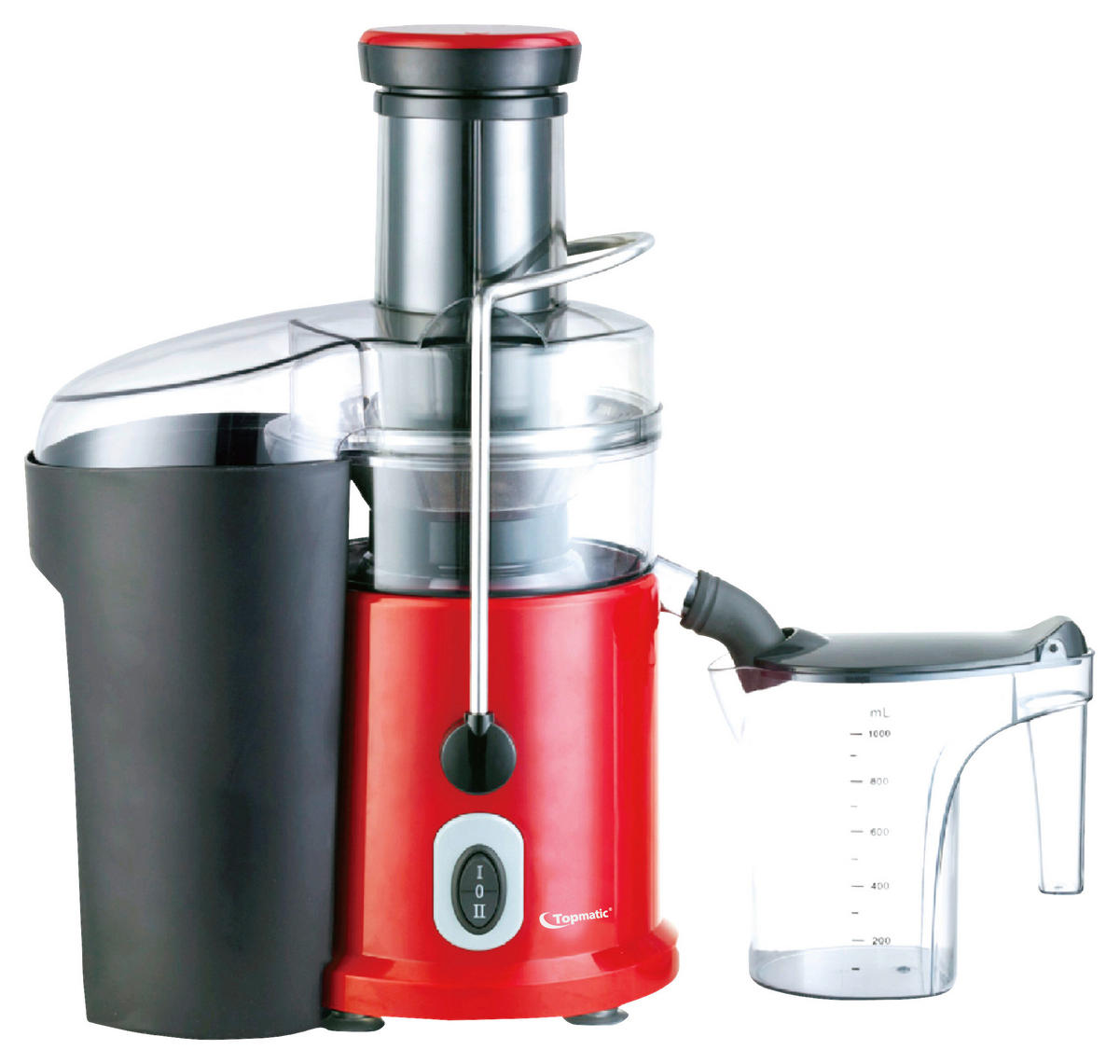 Topmatic Entsafter PJ-900.1 rot Kunststoff Entsafter - rot - Topmatic