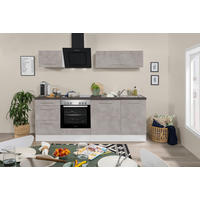 Respekta Küchenblock Amanda Beton Optik B/H/T: ca. 220x200x60 cm Amanda - Beton/weiß (220,00/200,00/60,00cm) - Respekta