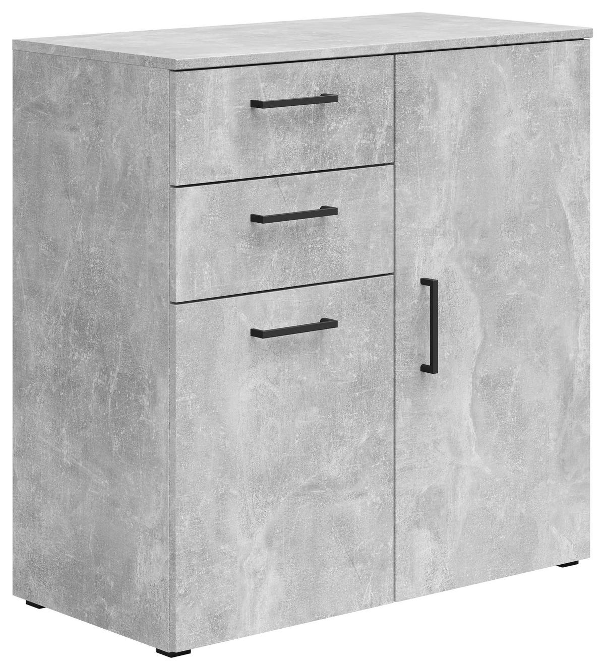 Kommode Multi-Stauraum Typ 26 Beton Optik B/H/T: ca. 80x83x40 cm Multi-Stauraum Typ 26 - Beton (80,00/83,00/40,00cm)