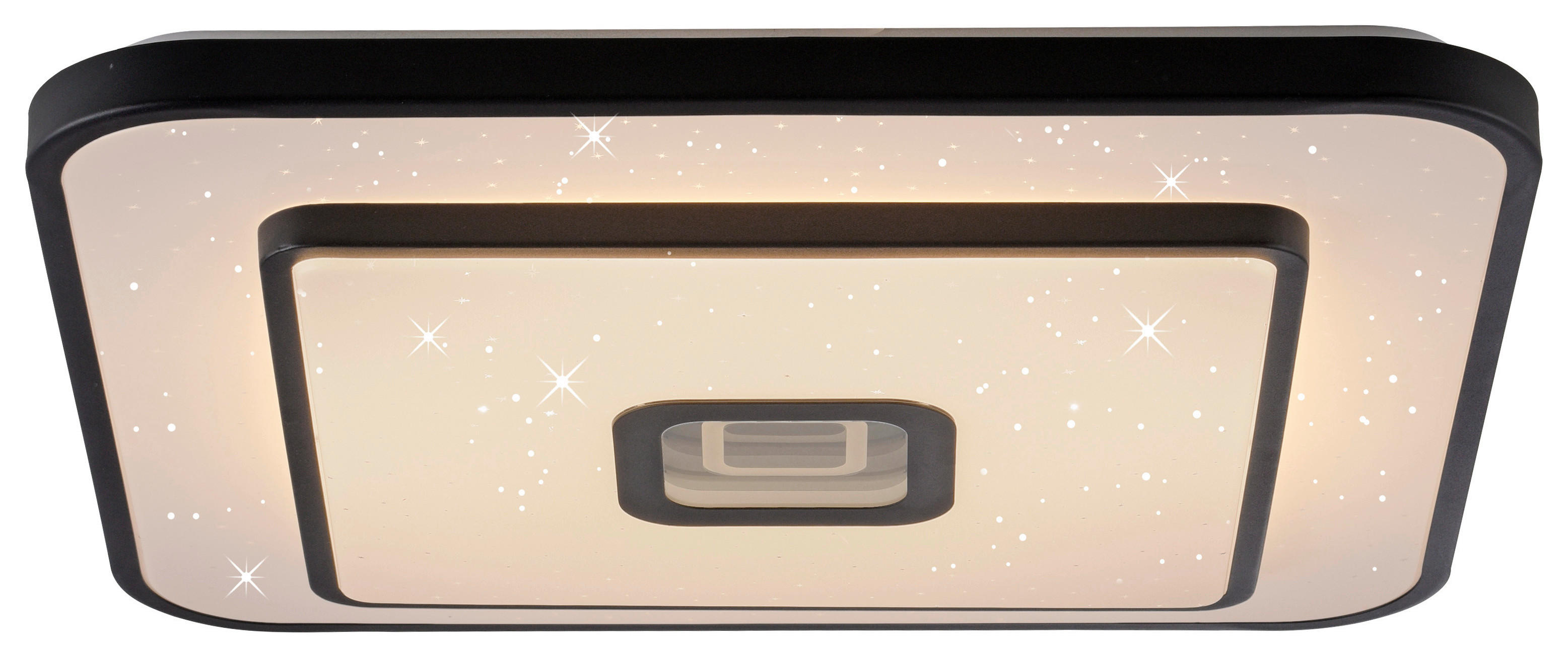 Just Light LED-Deckenleuchte schwarz B/H/L: ca. 48x7,5x48 cm LED-Deckenleuchte_Turanus - schwarz (48,00/48,00/7,50cm) - Just Light