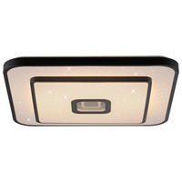 Just Light LED-Deckenleuchte schwarz B/H/L: ca. 48x7,5x48 cm LED-Deckenleuchte_Turanus - schwarz (48,00/48,00/7,50cm) - Just Light