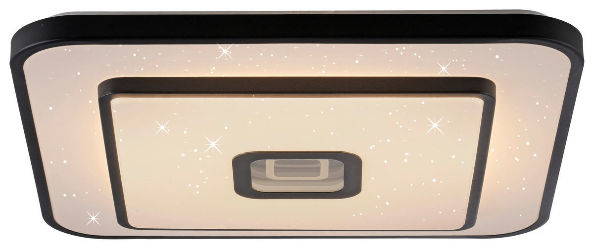 Just Light LED-Deckenleuchte schwarz B/H/L: ca. 48x7,5x48 cm LED-Deckenleuchte_Turanus - schwarz (48,00/48,00/7,50cm) - Just Light
