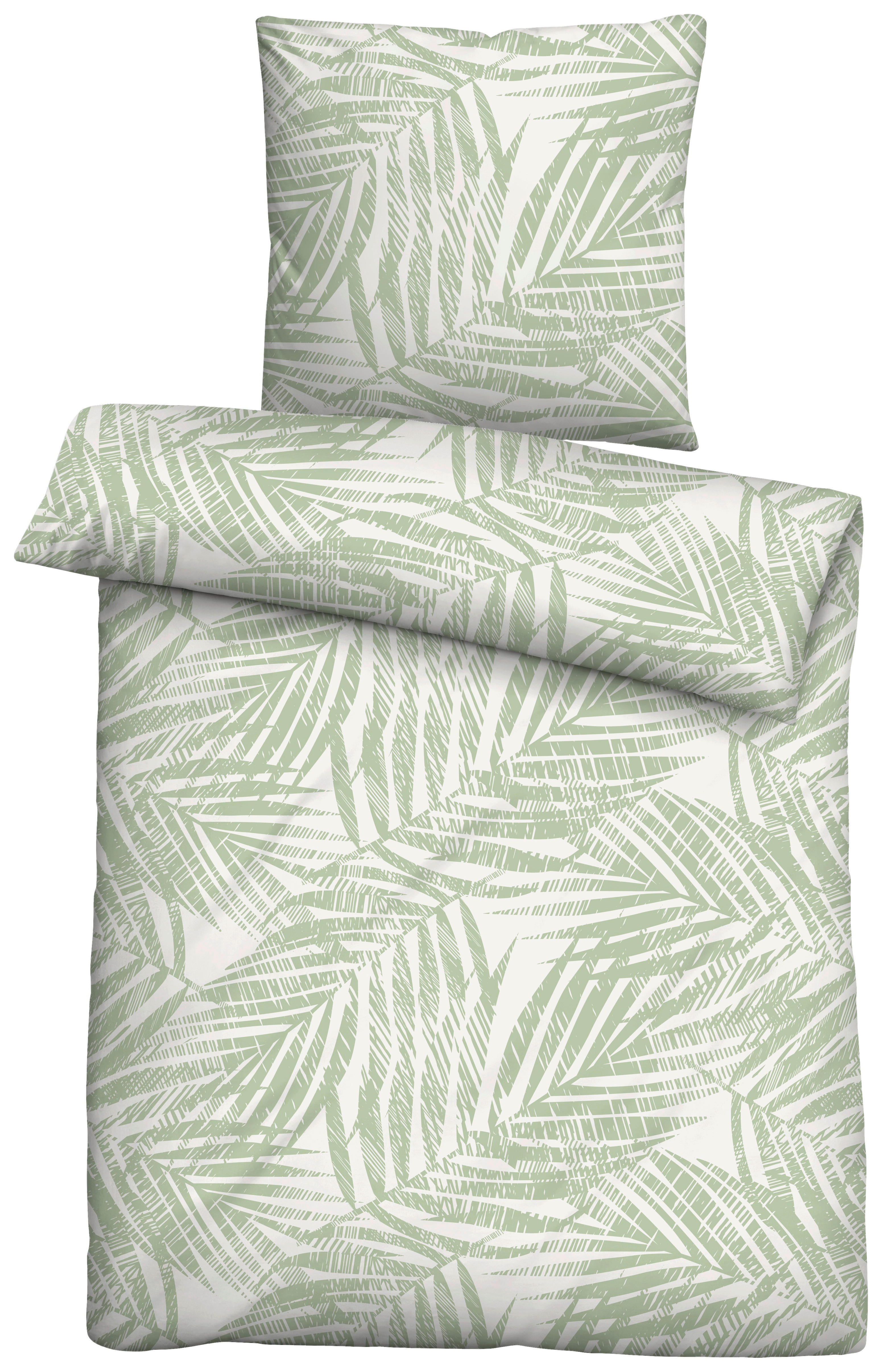 Baumwoll Bettwäsche Seersucker Bettwäsche_Seersucker_Farn - grün (135,00/200,00cm)