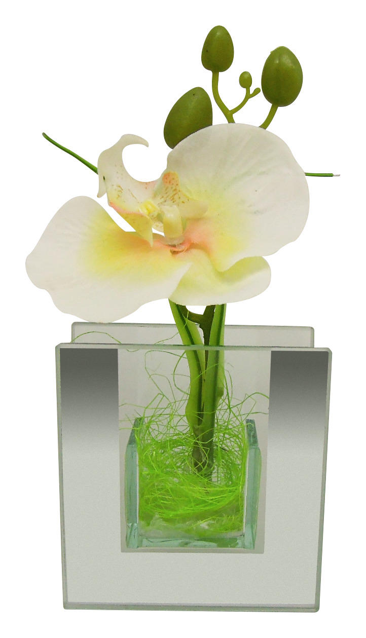 POCOline Vase klar Glas B/H/L: ca. 4x9x8,5 cm Spiegelvase_eckig - klar (8,50/4,00/9,00cm)