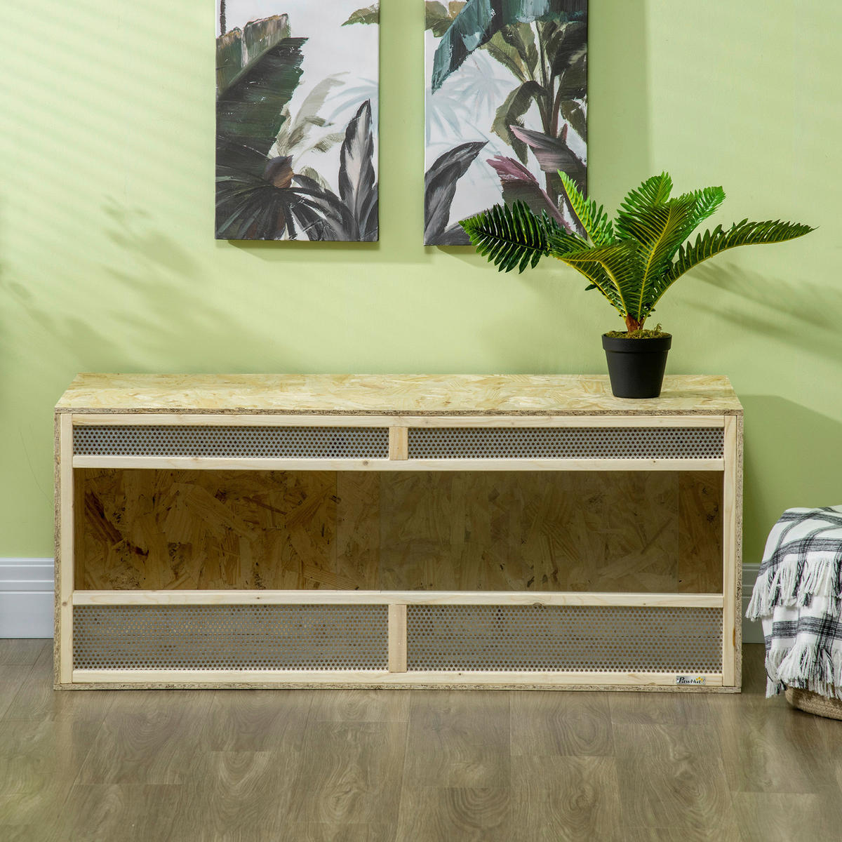 PawHut Holz-Terrarium natur Holz B/H/L: ca. 50x50x120 cm Holz-Terrarium - natur (120,00/50,00/50,00cm) - PawHut