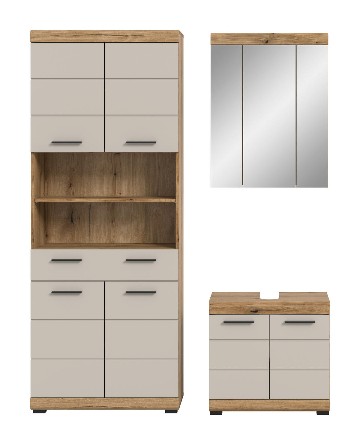 Badezimmer-Set Scout Evoke Oak Nachbildung Kaschmirgrau Nachbildung B/H/T: ca. 149x191x34 cm Scout - Kaschmirgrau (149,00/191,00/34,00cm) - xonox.home