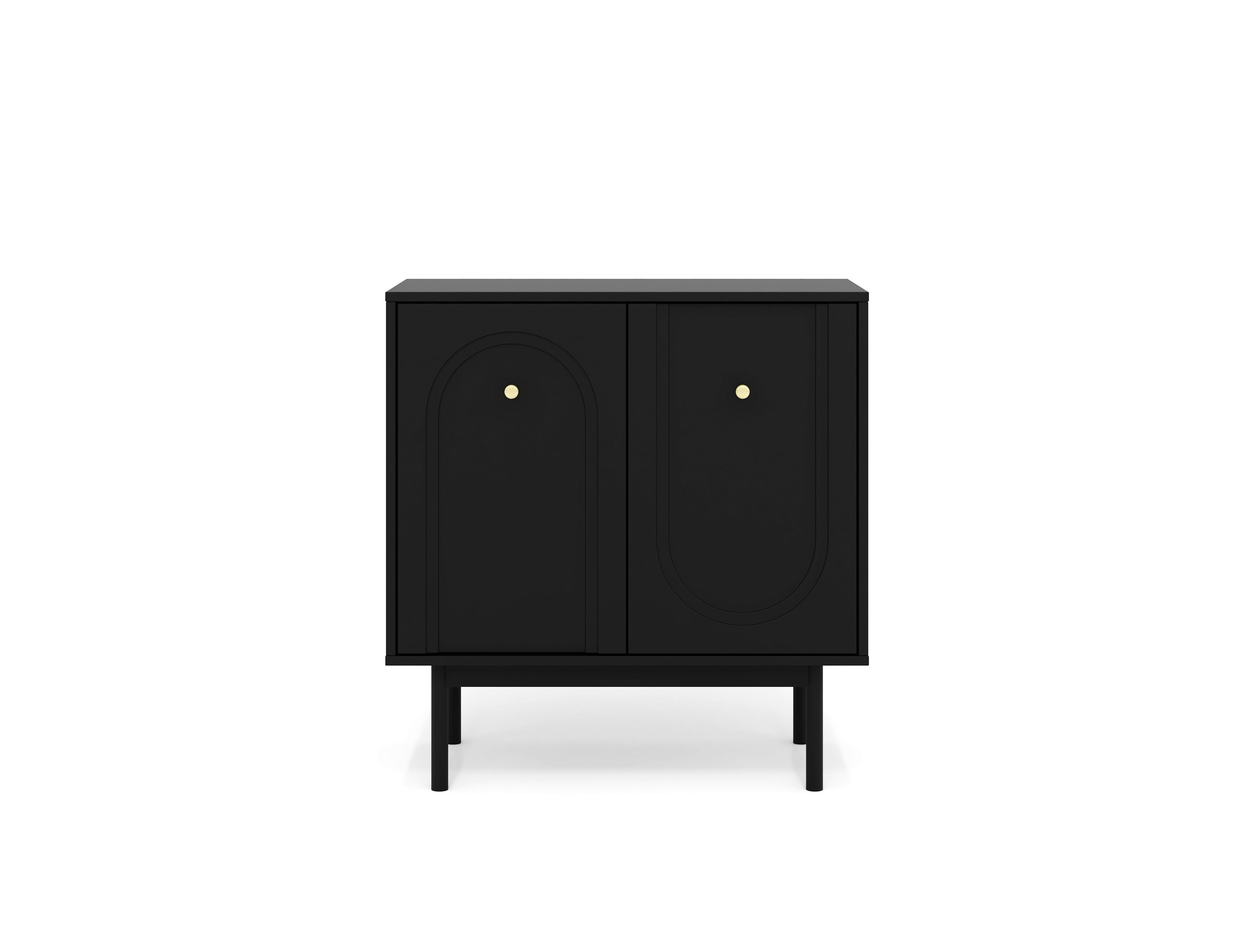Kommode MAZOMA schwarz gold Optik B/H/T: ca. 79x82x39 cm MAZOMA - gold/schwarz (79,00/82,00/39,00cm) - WIPMEB