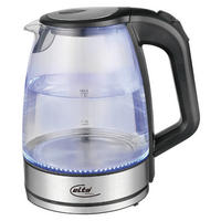 Elta Wasserkocher WK-2200.1 Edelstahl schwarz Glas ca. 1,8 l Wasserkocher - schwarz/Edelstahl (1,80l) - Elta