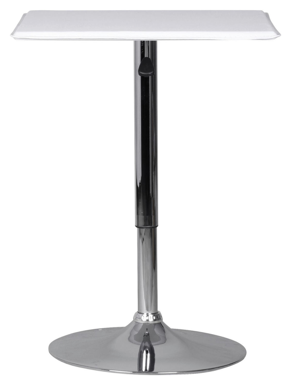 Tisch weiß Chrom verchromt MDF B/T: ca. 63x63 cm Stehtisch - weiß/Chrom (63,00/63,00cm) - Amstyle
