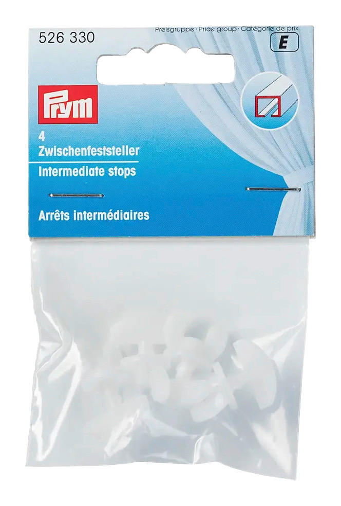 Zwischenfeststeller für Gardinenschiene weiß 4 Packstücke Zwischenfeststeller_Prym_4erPack - weiß - Prym