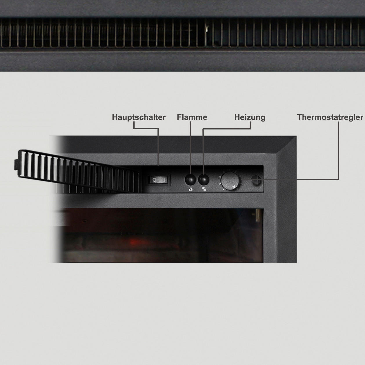 Balderia Einbaukamin Calida schwarz B/H/T: ca. 62,1x81x22,3 cm Elekt.-Kamin Calida 30" EF44C - schwarz (62,10/81,00/22,30cm) - Balderia