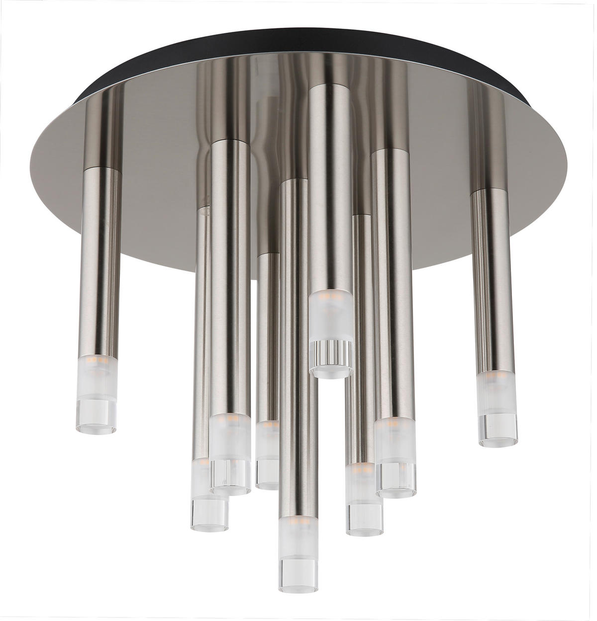 GLOBO LED-Deckenleuchte nickel matt Metall H/D: ca. 29,6x34 cm 9 Brennstellen RYAN - nickel matt (34,00/29,60cm) - GLOBO