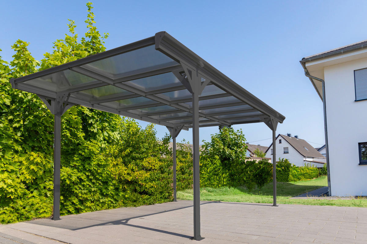 Westmann Carport 15m² B/H/L: ca. 305x232x503 cm 15m² - anthrazit (503,00/305,00/232,00cm) - Westmann