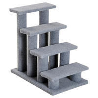 PawHut Katzentreppe grau Spanplatte B/H/L: ca. 43x60x64 cm Katzentreppe - grau (64,00/43,00/60,00cm) - PawHut