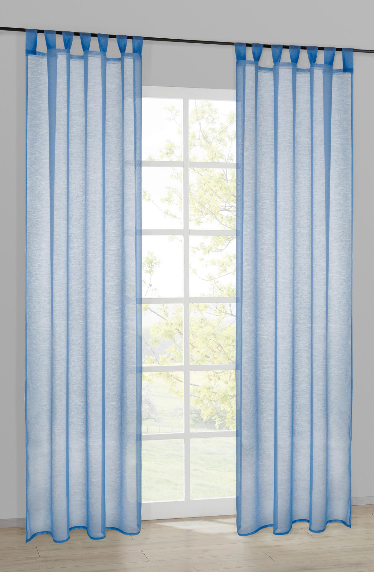 Kombivorhang Julia blau B/L: ca. 135x235 cm Julia - blau (135,00/235,00cm) - POCOline