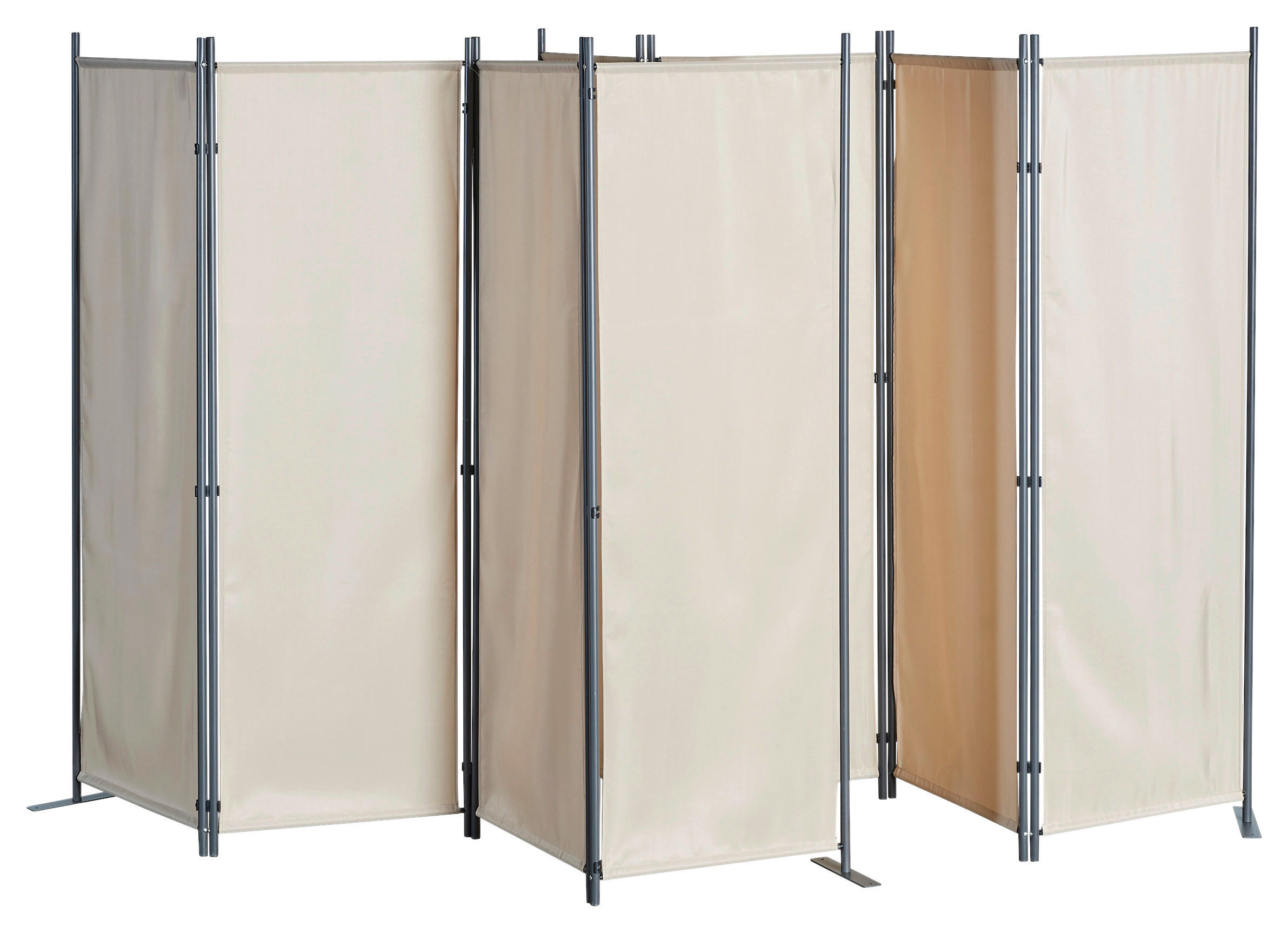 Grasekamp Paravent 4-teilig 2er Set beige Polyester B/H: ca. 225x170 cm