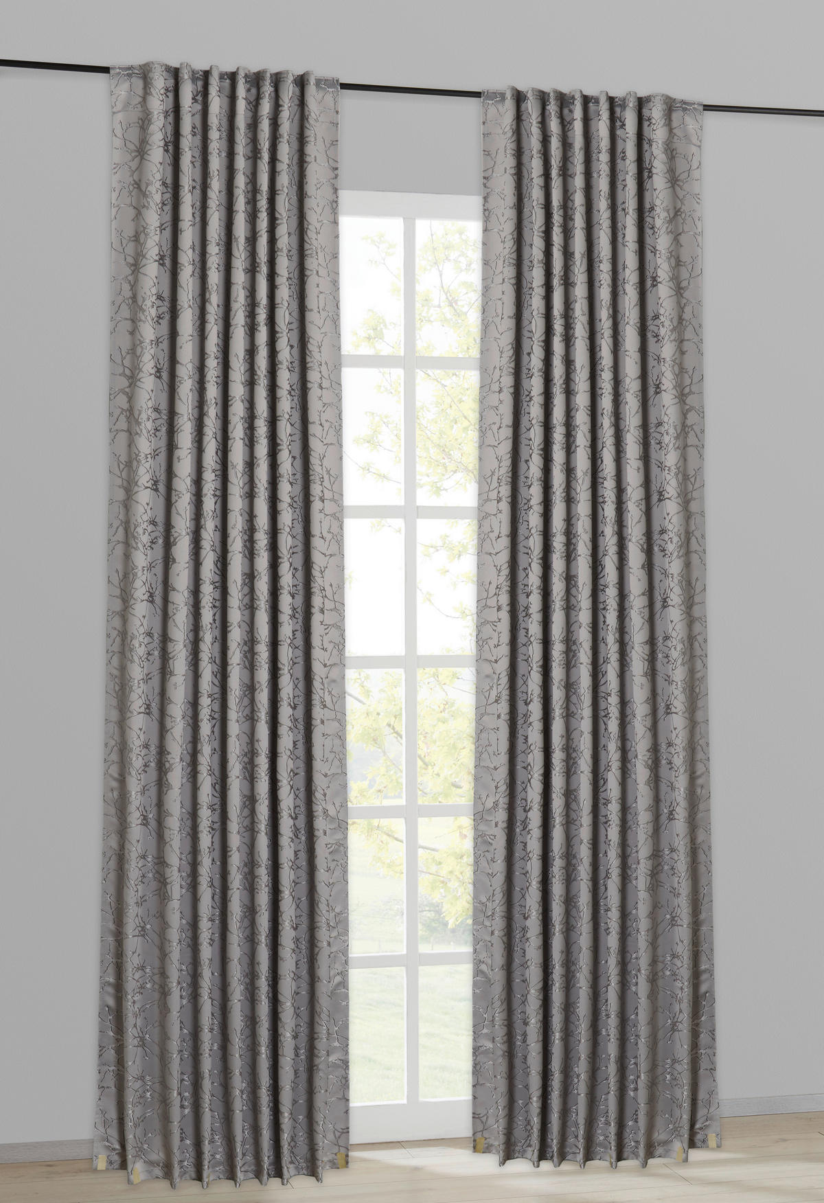 Kombivorhang Sibel silber B/L: ca. 140x245 cm Sibel - silber (140,00/245,00cm)