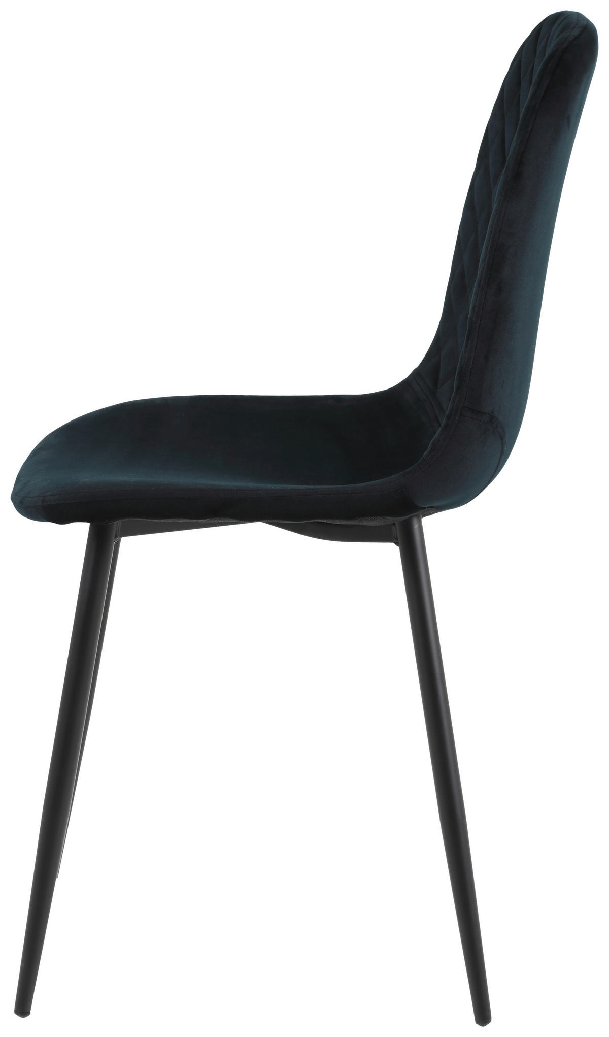 Stuhl Mira 2er Set schwarz Samtoptik B/H/T: ca. 44x89x53,5 cm Mira 2er Set - schwarz (44,00/89,00/53,50cm) - Hela