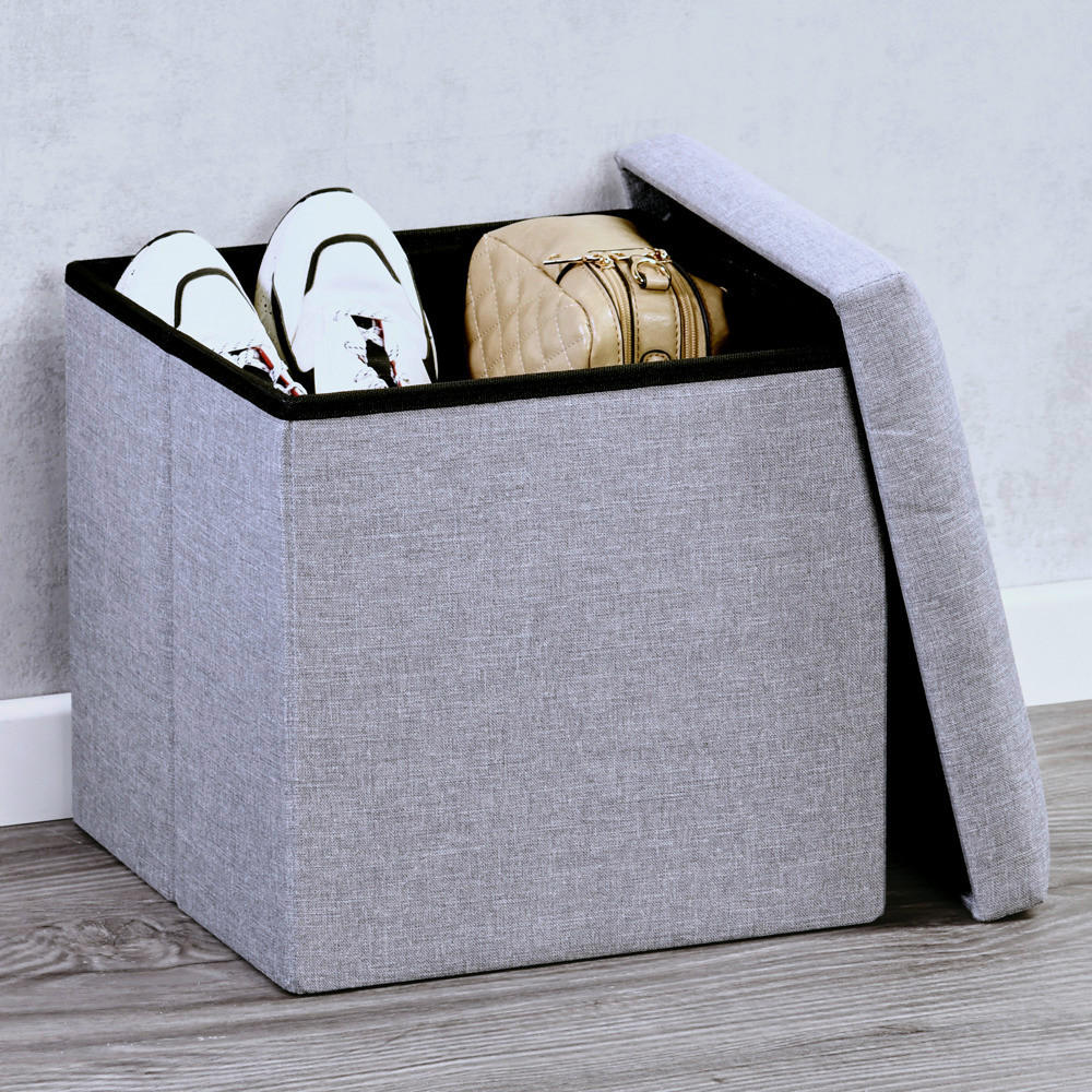 Kesper Sitzhocker grau B/H/L: ca. 38x38x38 cm Sitzhocker - grau (38,00/38,00/38,00cm) - Kesper