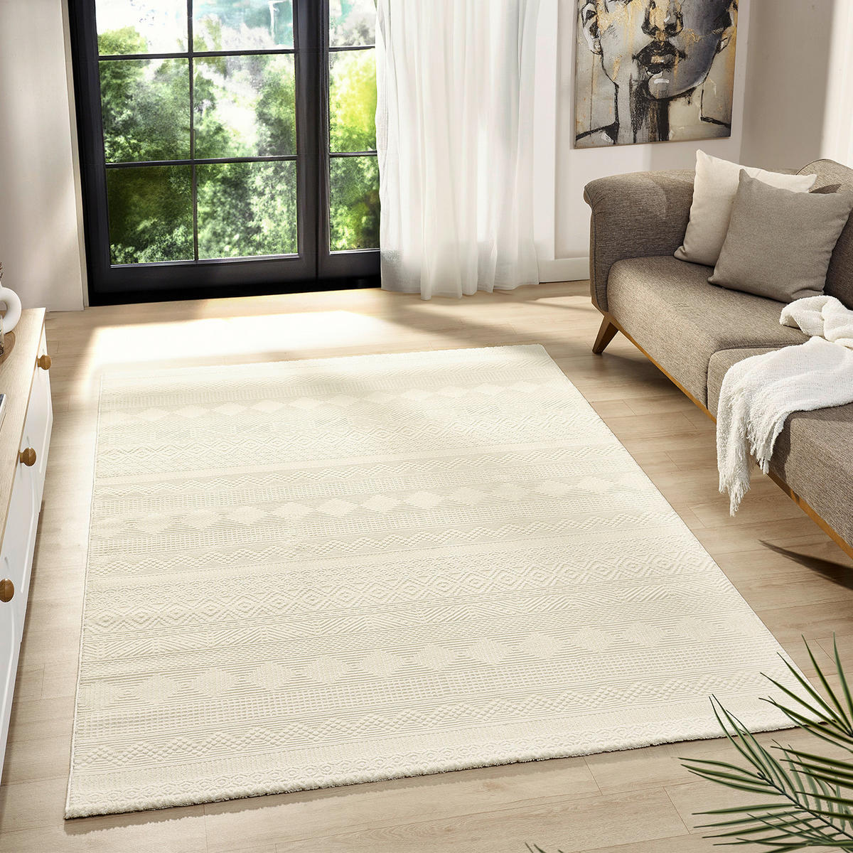 Webteppich Leonie creme B/L: ca. 160x230 cm Leonie - creme (160,00/230,00cm)