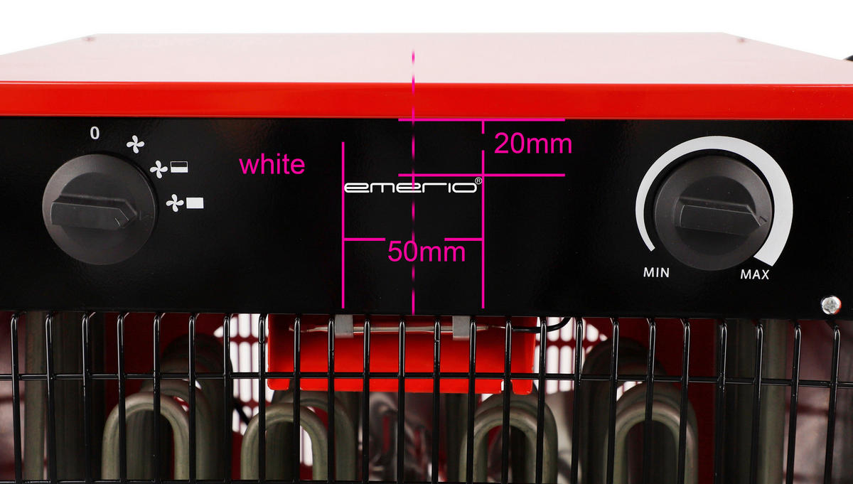 Heizlüfter rot Metall B/H/L: ca. 39,5x48x52,5 cm ca. 15000 W Power-Heizlüfter FH-117330 - rot (52,50/39,50/48,00cm)