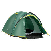 Outsunny Zelt grün Edelstahl B/H/L: ca. 183x325x130 cm Kuppelzelt - gelb/grün (130,00/183,00/325,00cm) - Outsunny