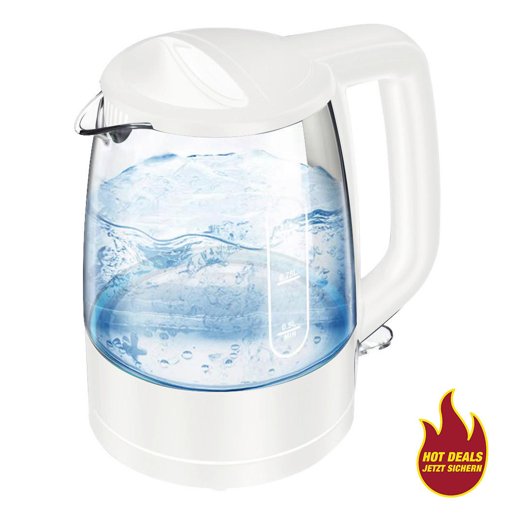 POCOline Wasserkocher WK-129195.1 weiß Kunststoff Glas ca. 1 l ▷ online bei  POCO kaufen