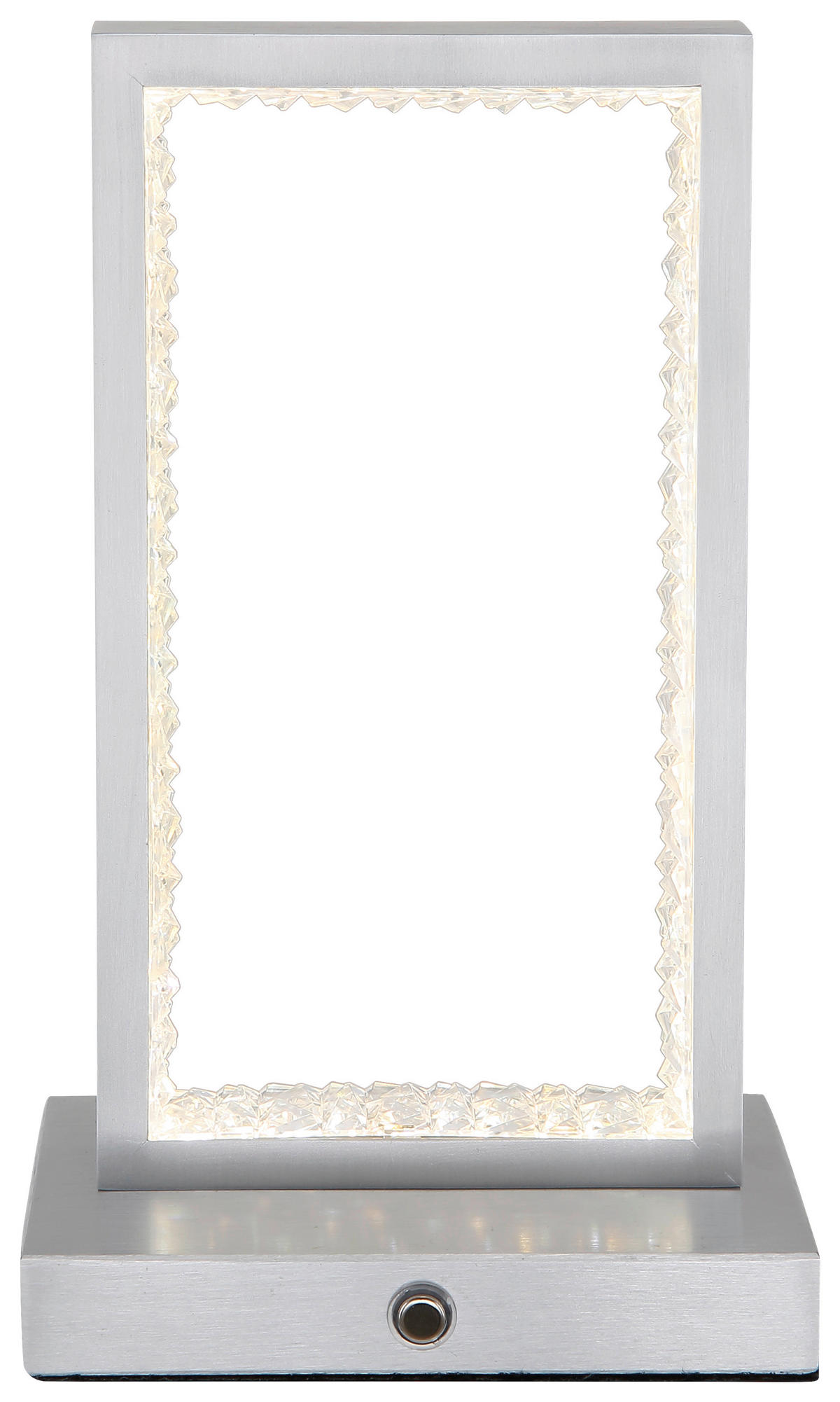 GLOBO LED-Tischleuchte silber transparent Aluminium Acryl B/H/T: ca. 7,5x23x14 cm SAMEGA - transparent/silber (7,50/23,00/14,00cm) - GLOBO