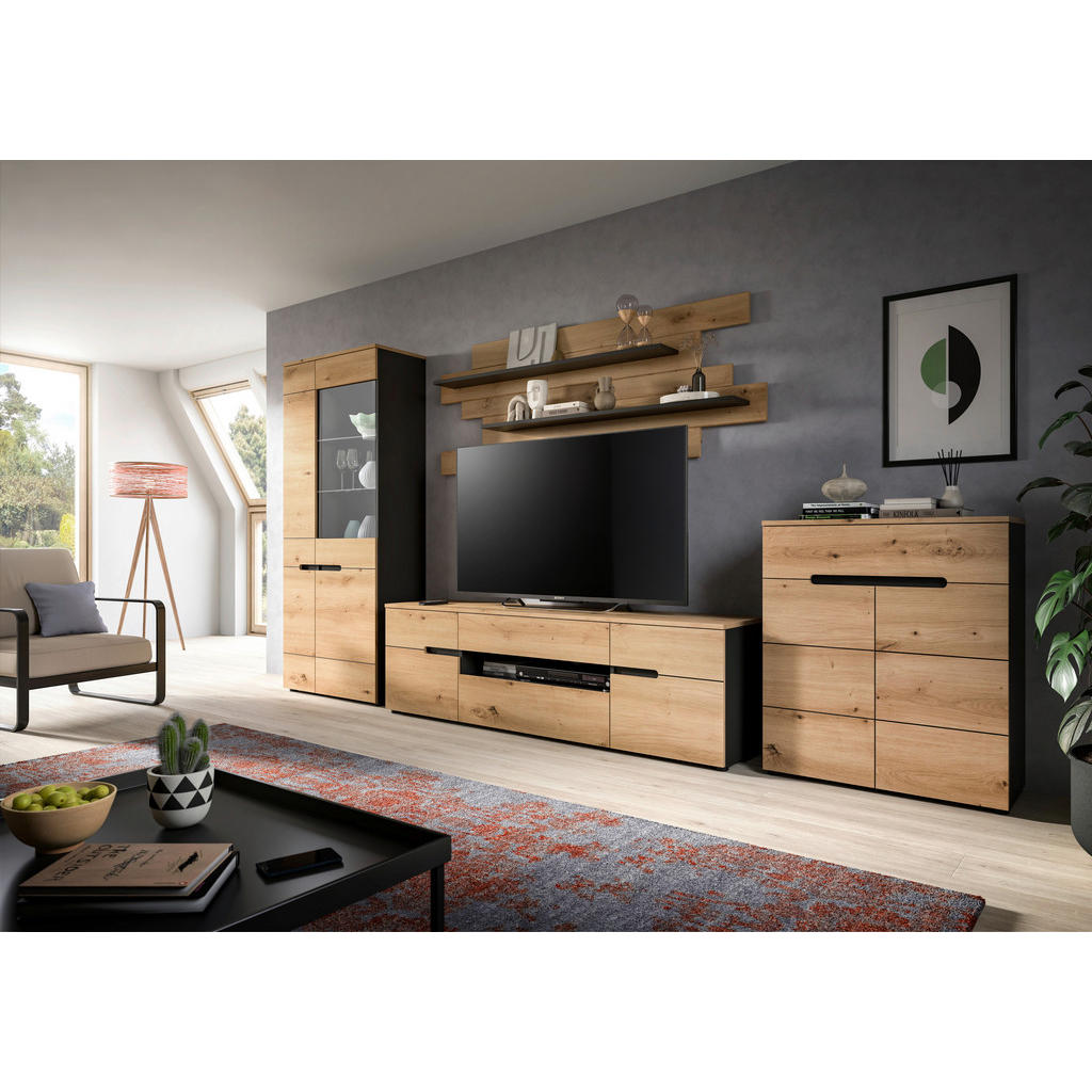 Thumbnail - TV-Lowboard Canu basaltgrau Nachbildung Artisan Oak Nachbildung B/H/T: ca. 55x184x44 cm