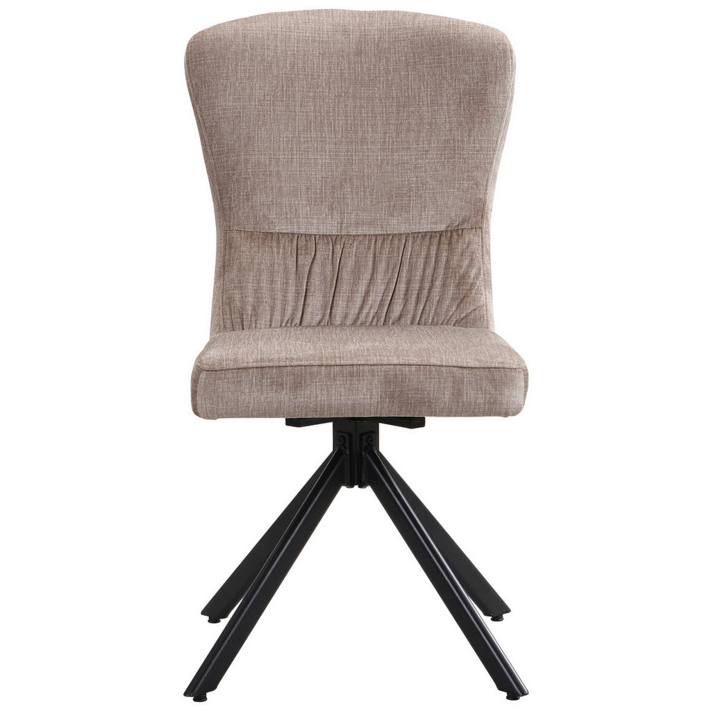 Thumbnail - Drehstuhl Kate Cappuccino Samt B/H/T: ca. 51x97x67 cm