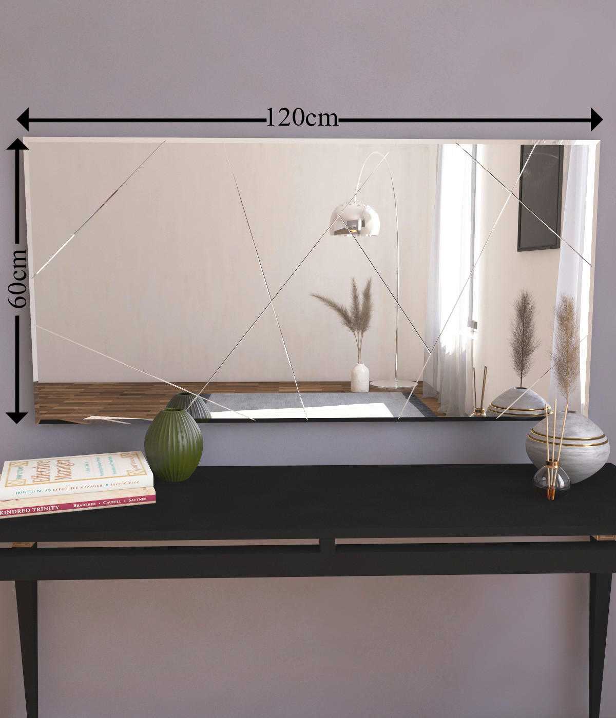 Wandspiegel Eilish transparent Glas B/H/T: ca. 120x60x2,2 cm Eilish - transparent (120,00/60,00/2,20cm) - moebel17