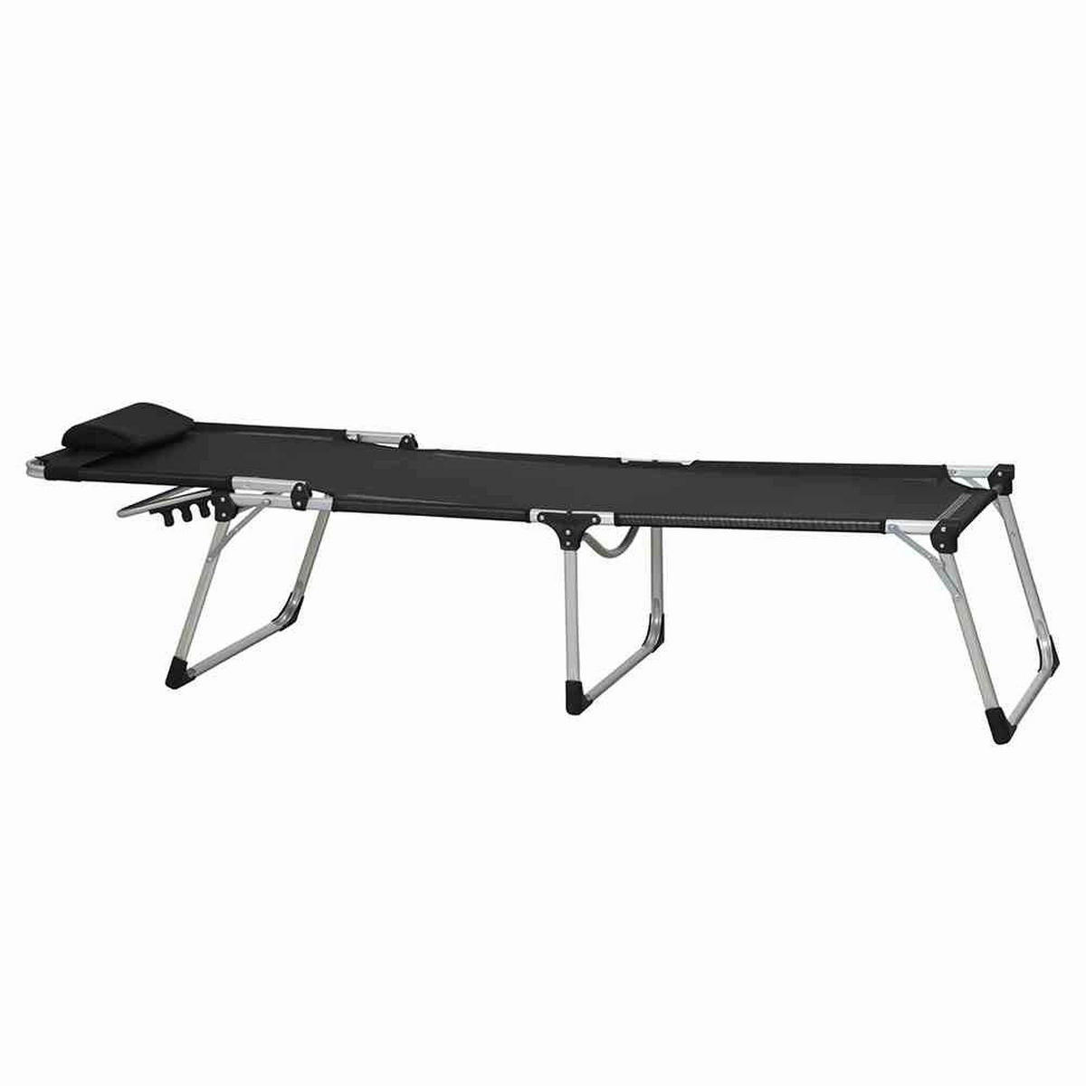 Gardamo Gartenliege SOLE schwarz Aluminium SOLE - schwarz - Gardamo