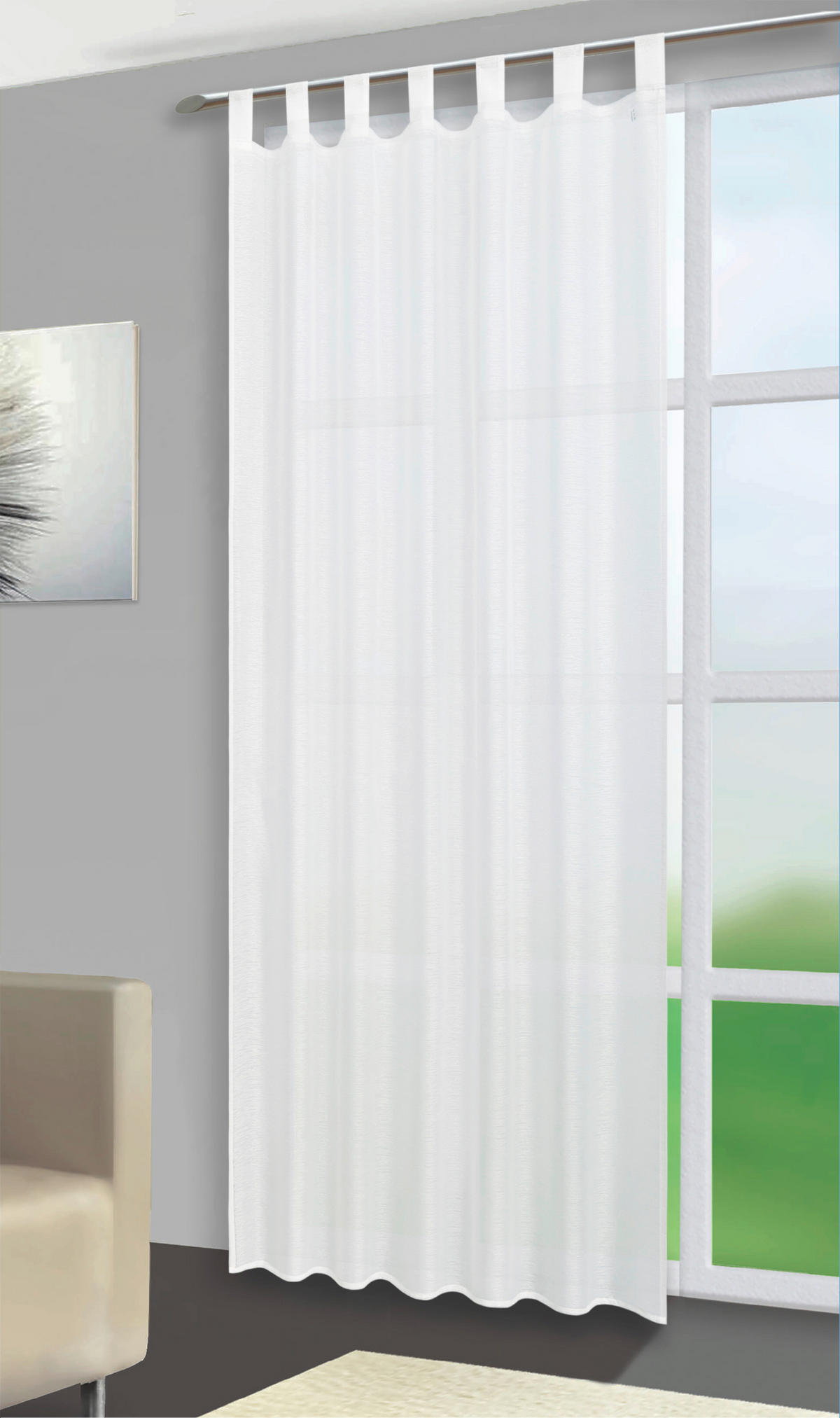 Kombivorhang Julia offwhite B/L: ca. 135x235 cm Julia - offwhite (135,00/235,00cm) - POCOline