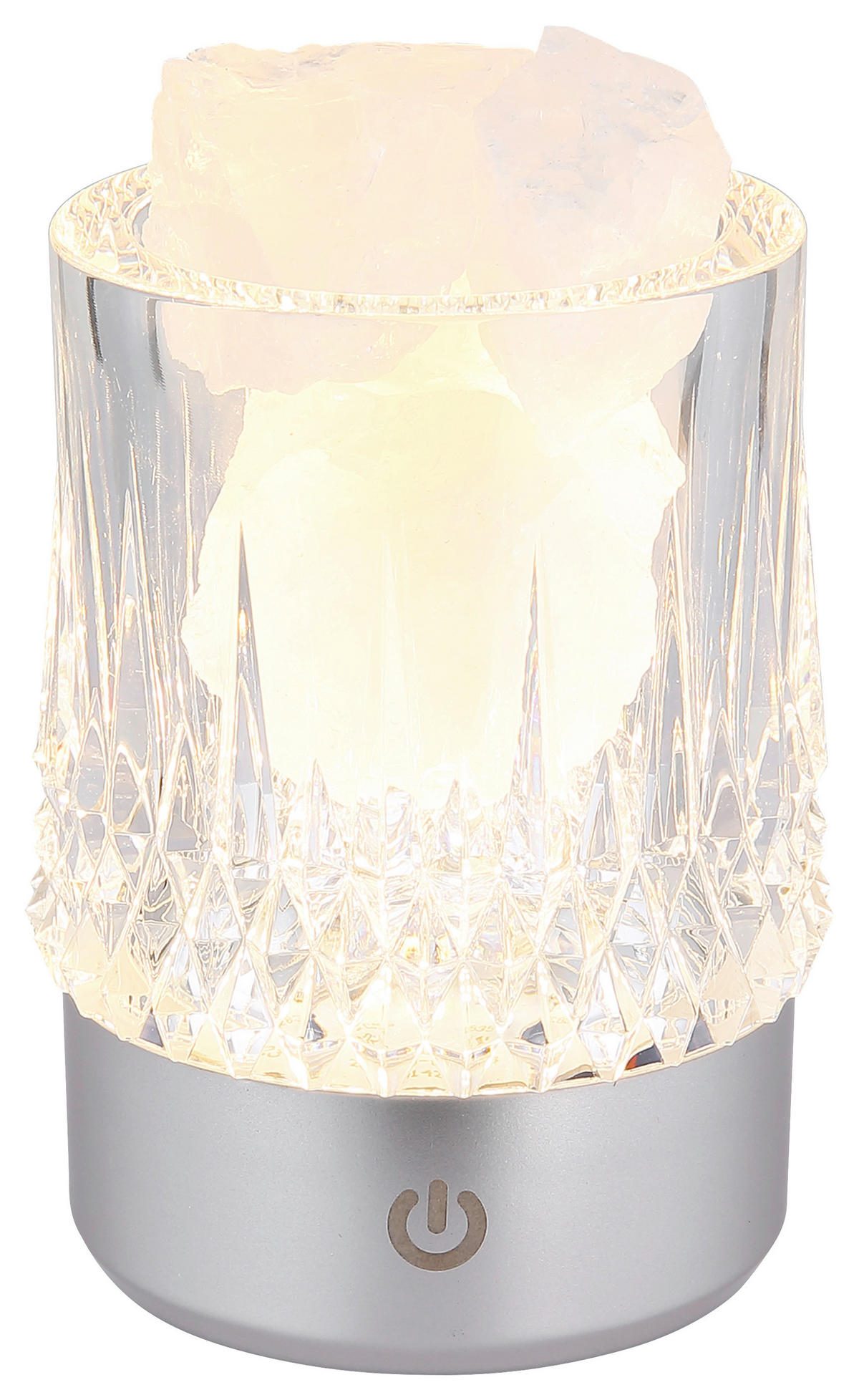 GLOBO LED-Tischleuchte LIZZY - transparent/silber (7,80/10,50cm) - GLOBO