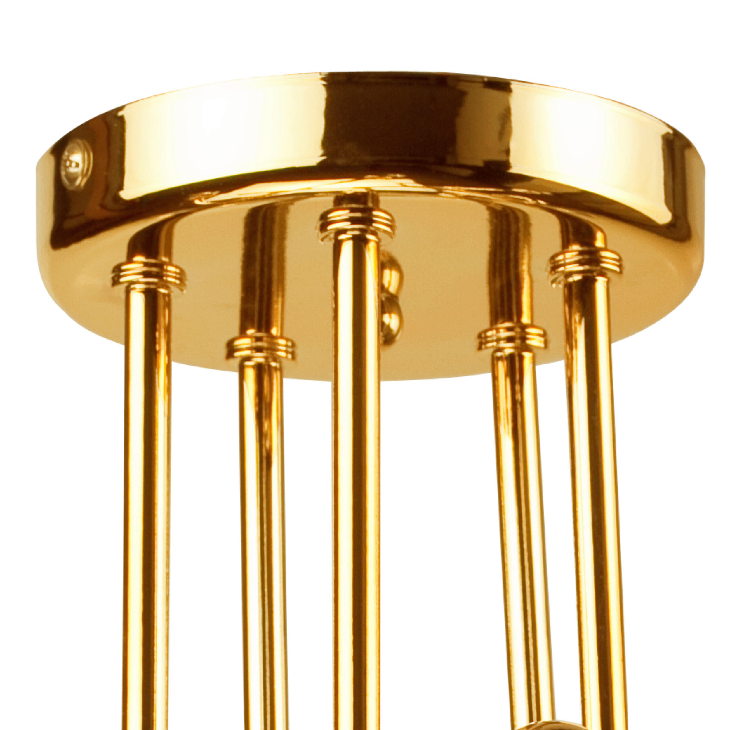 Lamkur Deckenleuchte CAMILLA 36823 gold Stahl H/L: ca. 30x46 cm E27 5 Brennstellen Camilla - gold (46,00cm) - Lamkur