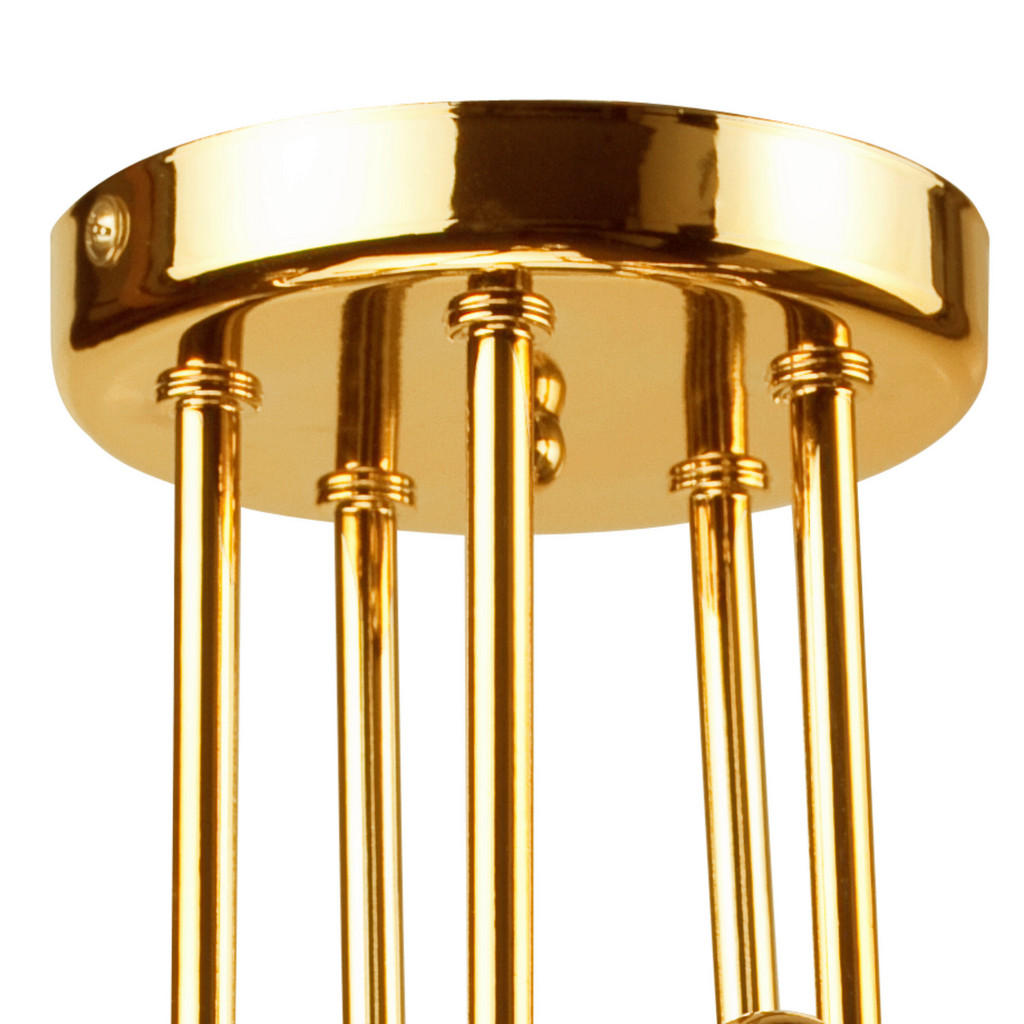 Thumbnail - Lamkur Deckenleuchte CAMILLA 36823 gold Stahl H/L: ca. 30x46 cm E27 5 Brennstellen