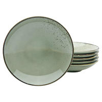 CreaTable Suppenteller NATURE COLLECTION grau Steinzeug D: ca. 22 cm NATURE COLLECTION - grau (22,00cm) - CreaTable