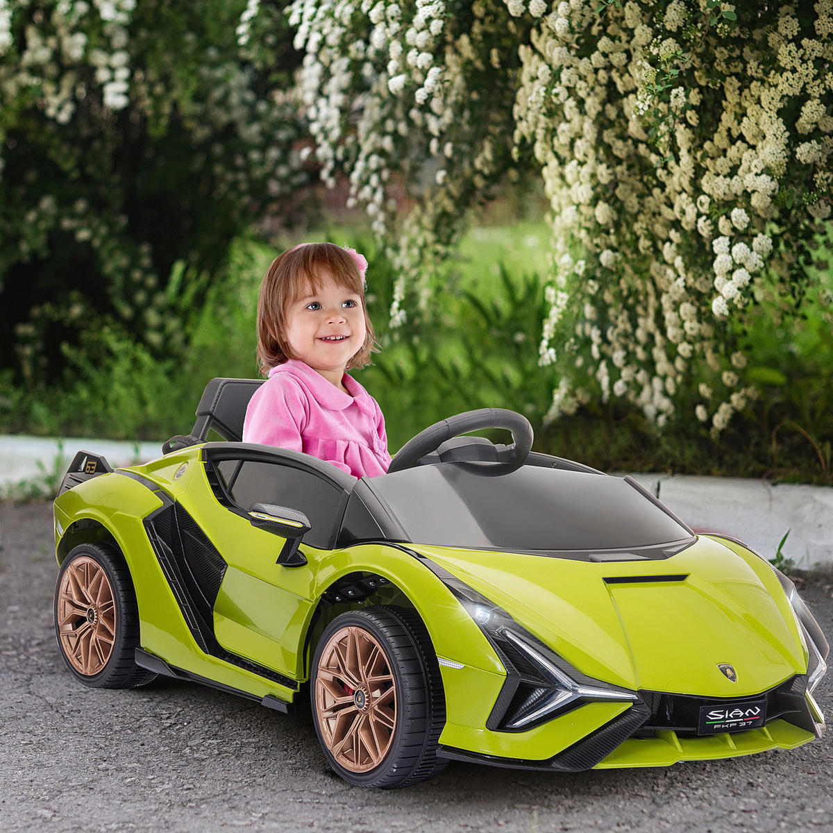 HOMCOM Kinder-Elektroauto grün B/H/L: ca. 62x40x108 cm Kinder-Elektroauto - grün (108,00/62,00/40,00cm) - HOMCOM