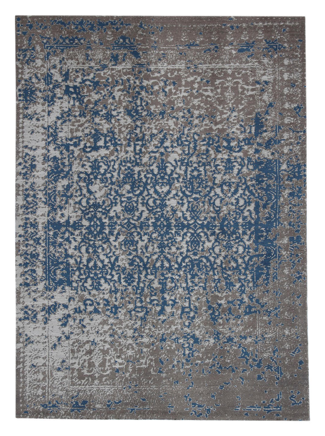 Kayoom Flachgewebeteppich Sunny 310 beige B/L: ca. 80x150 cm Sunny 310 - blau/beige (80,00/150,00cm) - Kayoom