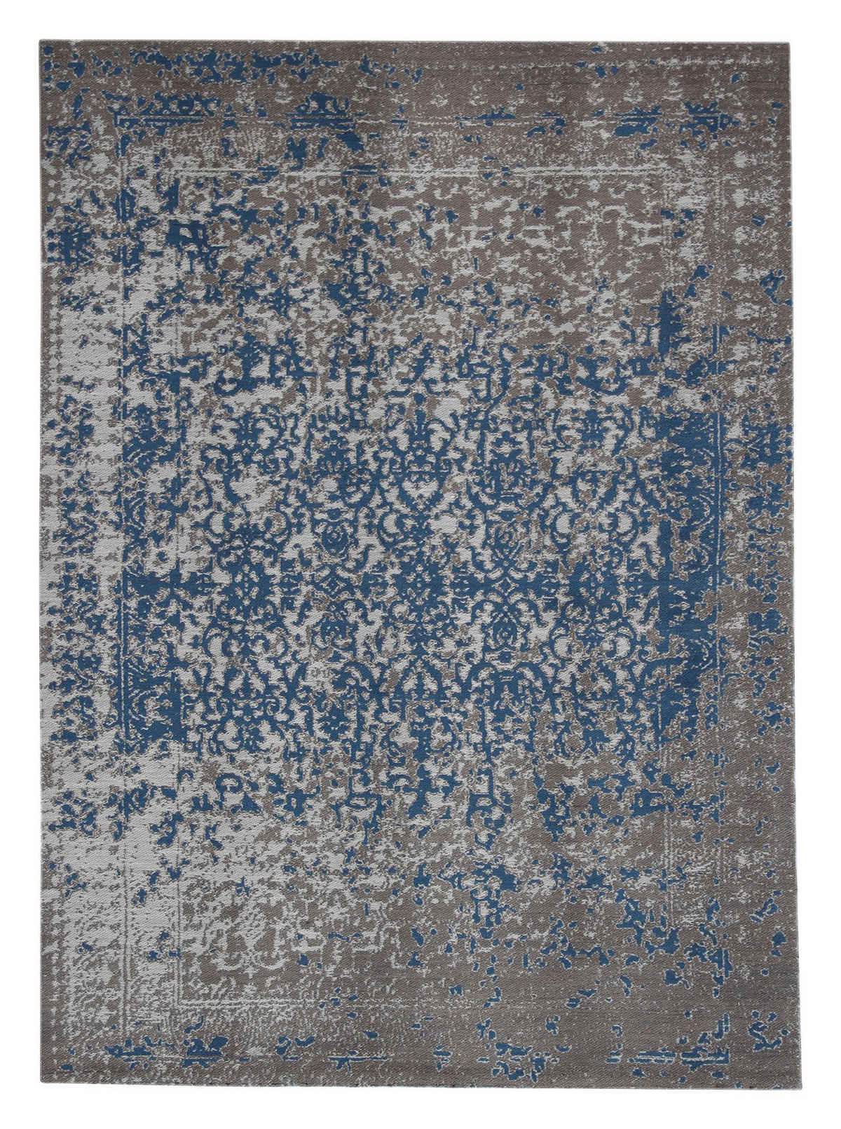 Kayoom Flachgewebeteppich Sunny 310 beige B/L: ca. 80x150 cm Sunny 310 - blau/beige (80,00/150,00cm) - Kayoom