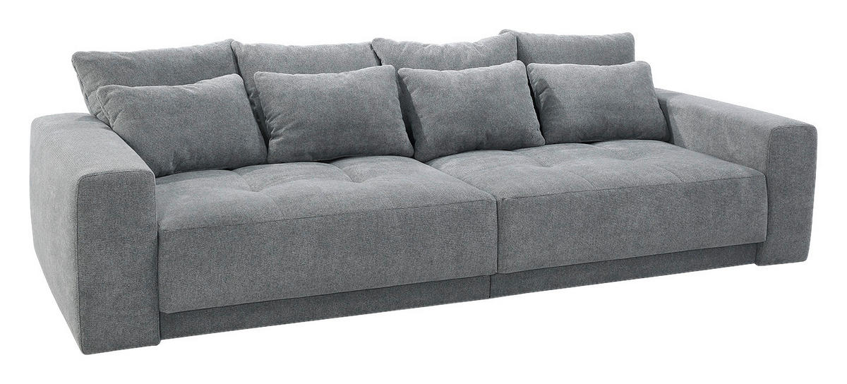 Big Sofa grau Microfaser B/H/T: ca. 297x84x137 cm California_Big-Sofa - schwarz/grau (297,00/84,00/137,00cm)