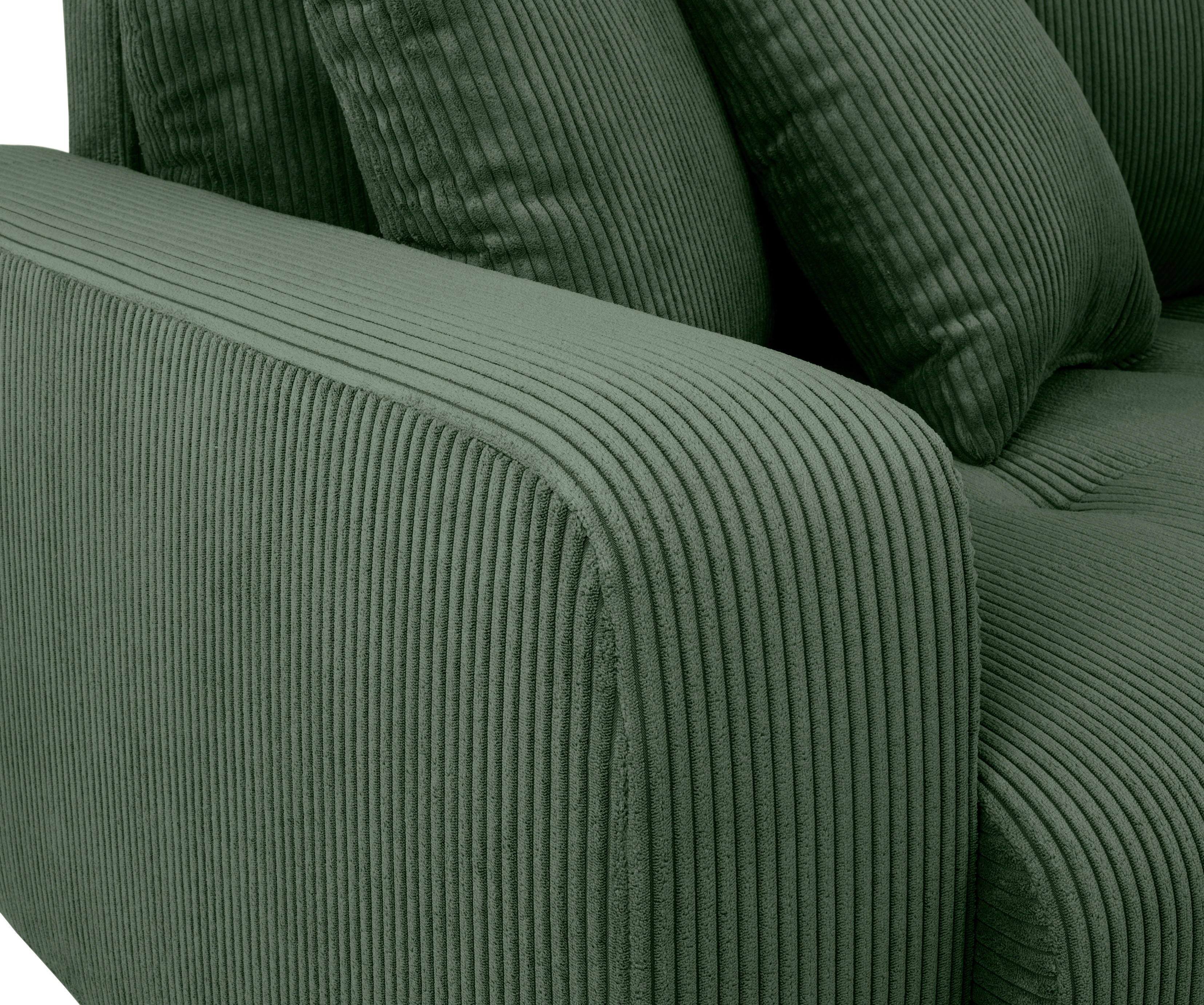 Thumbnail - Big Sofa Alpha New grün Microfaser B/H/T: ca. 244x85x112 cm